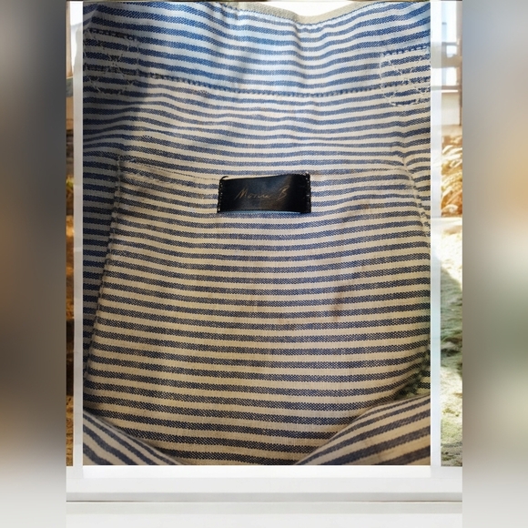 Mona B Upcycled Canvas and Vegan Leather Tote Bag - Picture 5 of 8